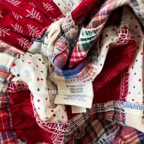 NEW Aerie Patchwork Plaid Festive Holiday Sleep Shorts in Red, Small - Picture 6 of 8
